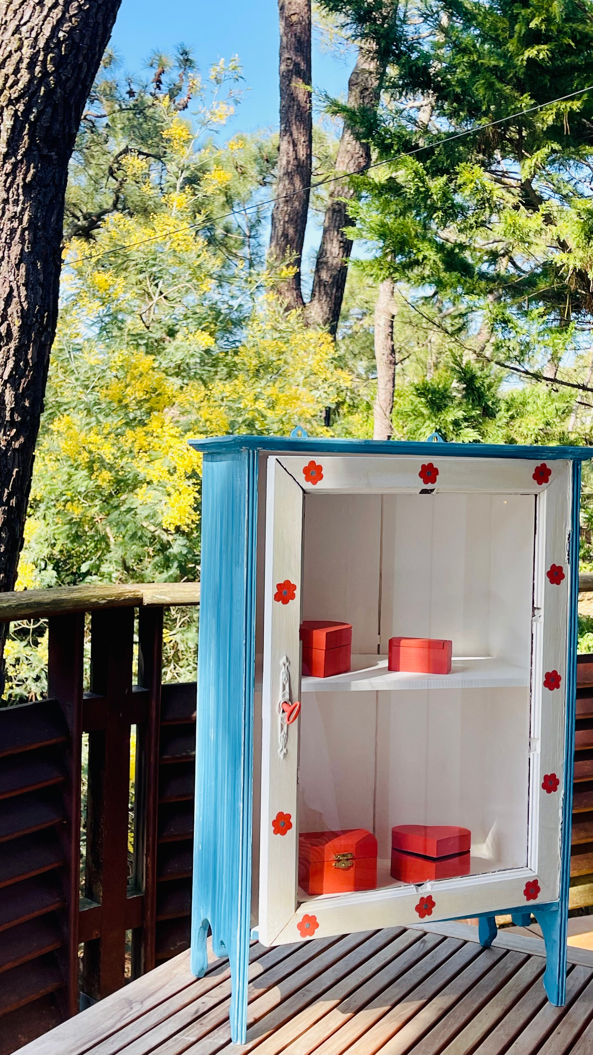 VENDU - Vitrine de coquelicots