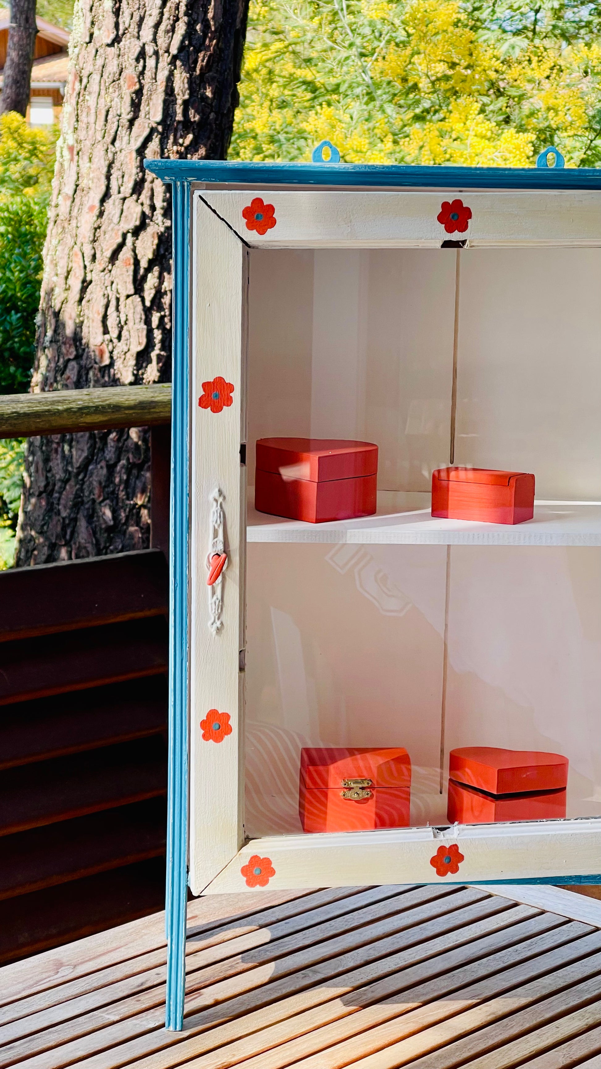 VENDU - Vitrine de coquelicots