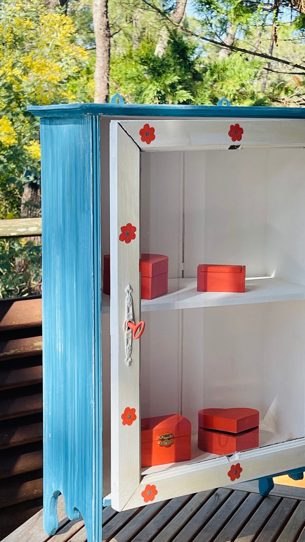 VENDU - Vitrine de coquelicots