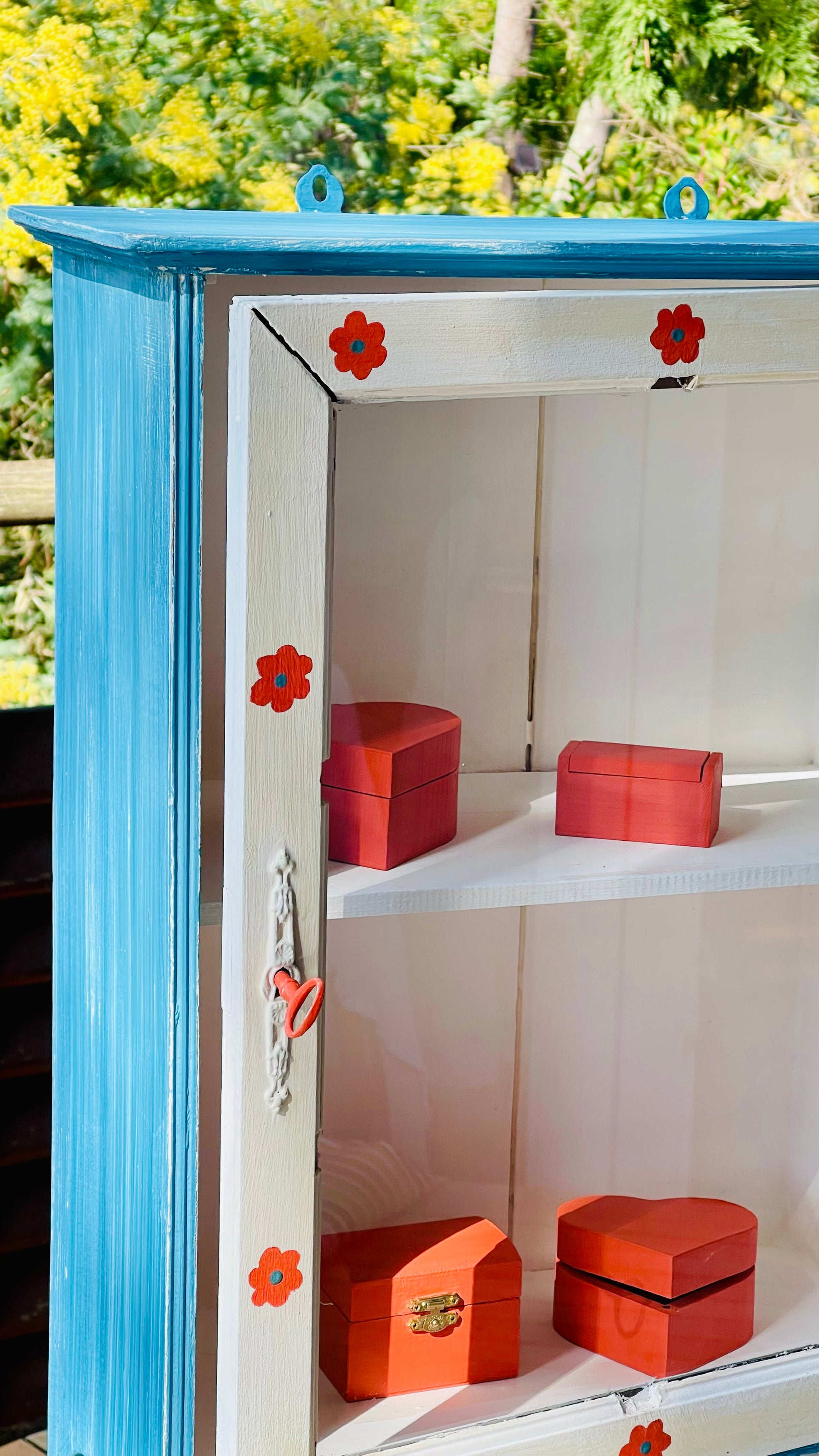 VENDU - Vitrine de coquelicots